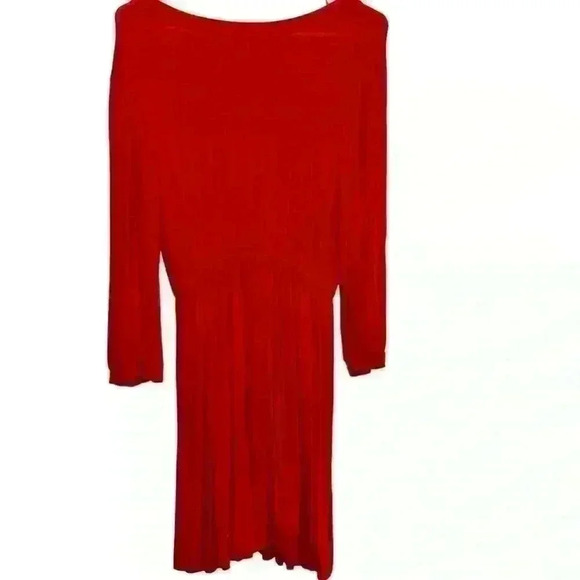 Charming Charlie’s long-sleeved, red,‎ wrap dress. Size medium - Picture 2 of 5